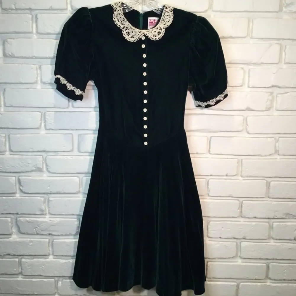 Vtg American Girl sz 12 Pleasant Company Molly’s Evergreen Christmas Dress
